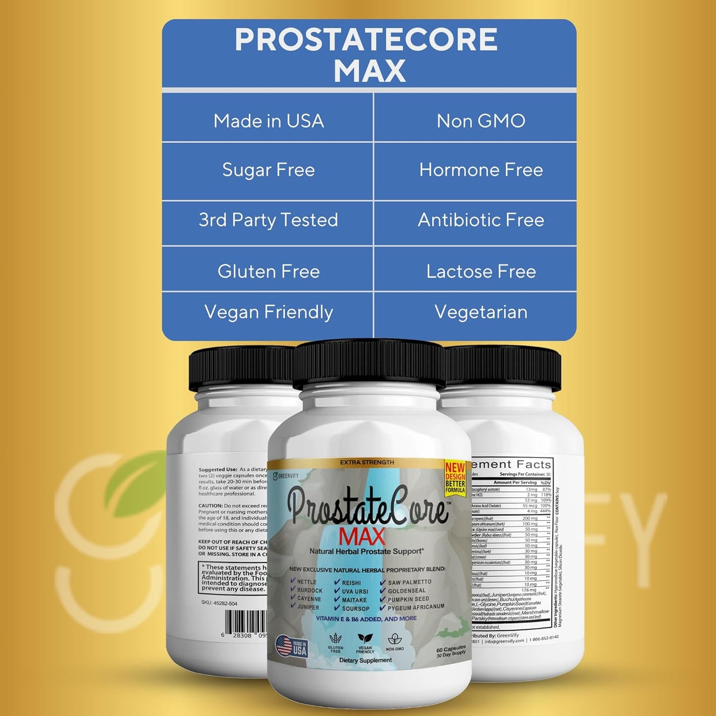 ProstateCore Max Extra Capsules - 240 Count Prostate Supplements for Men, All Natural & Maximum Strength to Support Healthy Prostate Function