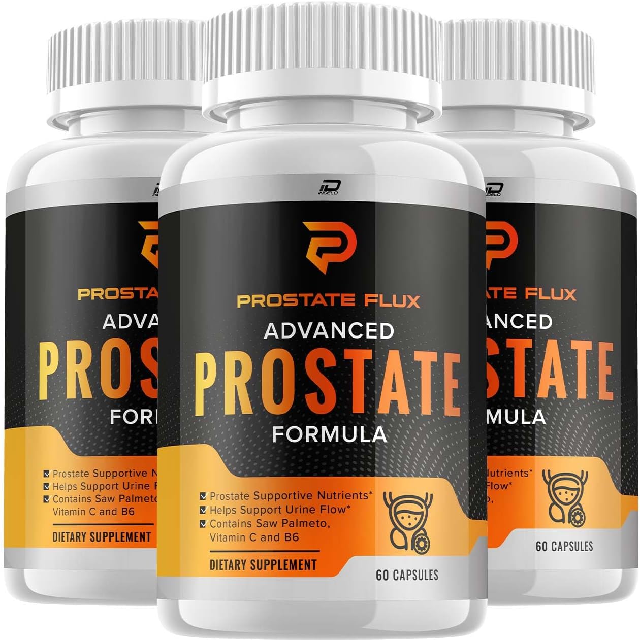 ProstateFlux Advanced Formula Capsules - Support for Bladder and Prostate Functions (3 Packs, 180 Capsules)
