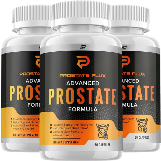 ProstateFlux Advanced Formula Capsules - Support for Bladder and Prostate Functions (3 Packs, 180 Capsules)