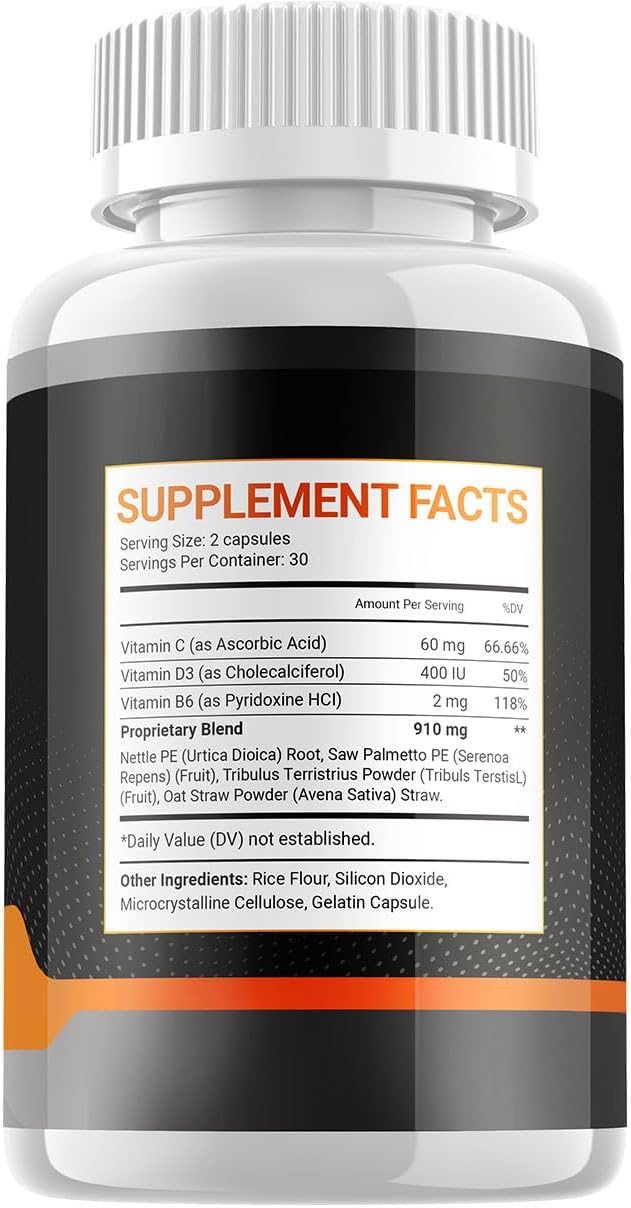 ProstateFlux Advanced Formula Capsules - Support for Bladder and Prostate Functions (3 Packs, 180 Capsules)