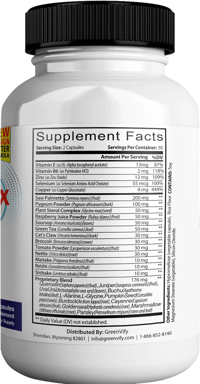 ProstateViva Max Supplements for Men - All Natural Capsules for Healthy Prostate Function - 120 Capsules