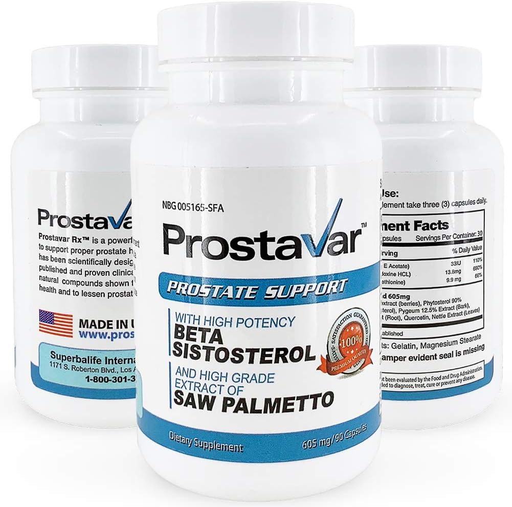 Prostavar Prostate Support Bundle - Pack of 6 Dietary Supplement Bottles