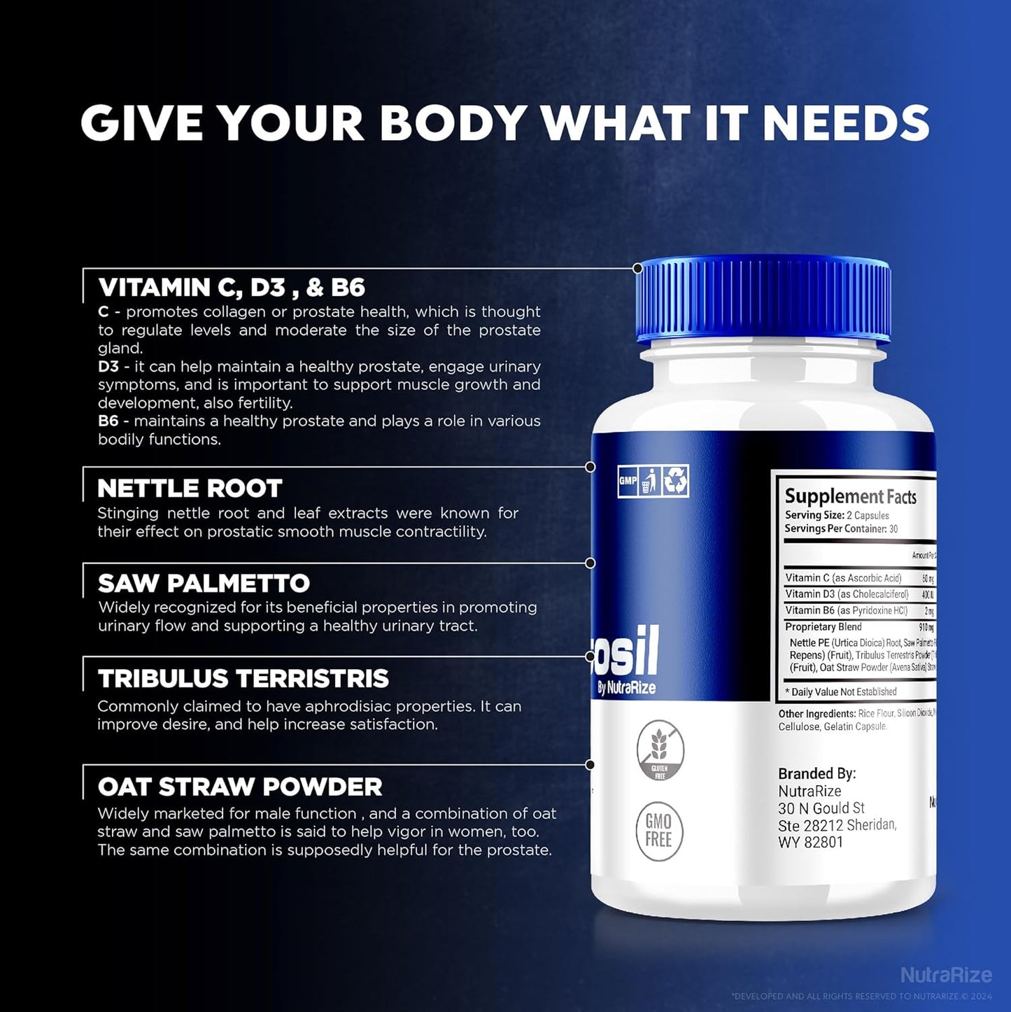 Prostosil Capsules - Natural Prostate Health Support Supplement (300 Capsules)