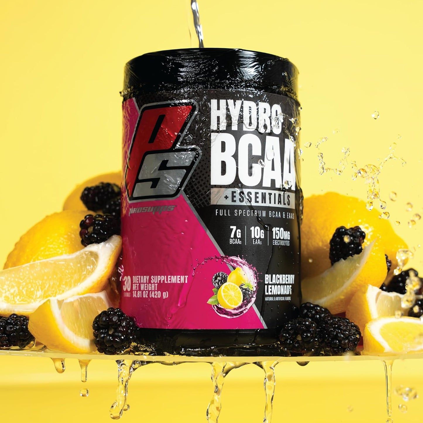 ProSupps HydroBCAA Full Spectrum Matrix - 7g BCAAs, 3g EAAs, Sugar-Free, 30 Servings - BlackBerry Lemonade Flavor
