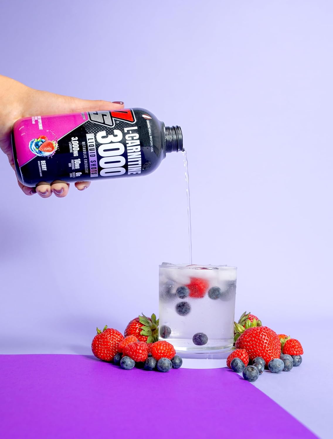 PROSUPPS L-Carnitine Liquid Shots: Stimulant-Free Workout Drink for Performance & Recovery - Clean Energy, Sugar & Carb-Free (3000 Blue Razz, 31 Servings)