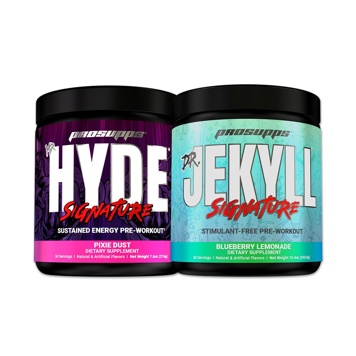 PROSUPPS Mr Hyde Signature Pixie Dust & Dr. Jekyll Signature Blueberry Lemonade Combo Pack - 30 Servings