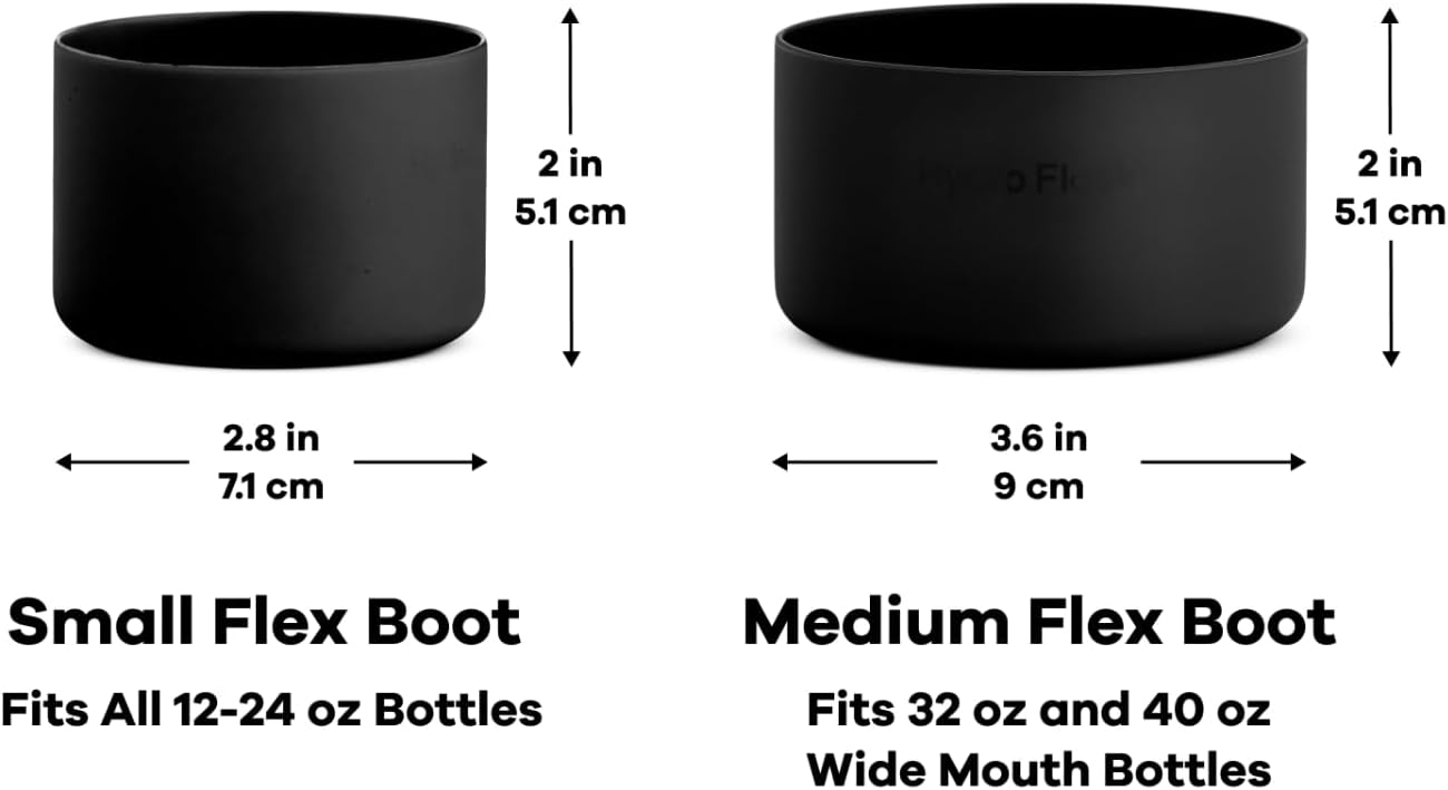 Protective Silicone Hydro Flask Flex Boot - Dishwasher Safe, BPA-Free Water Bottle Accessory - Non-Toxic Cover for Hydration Flask