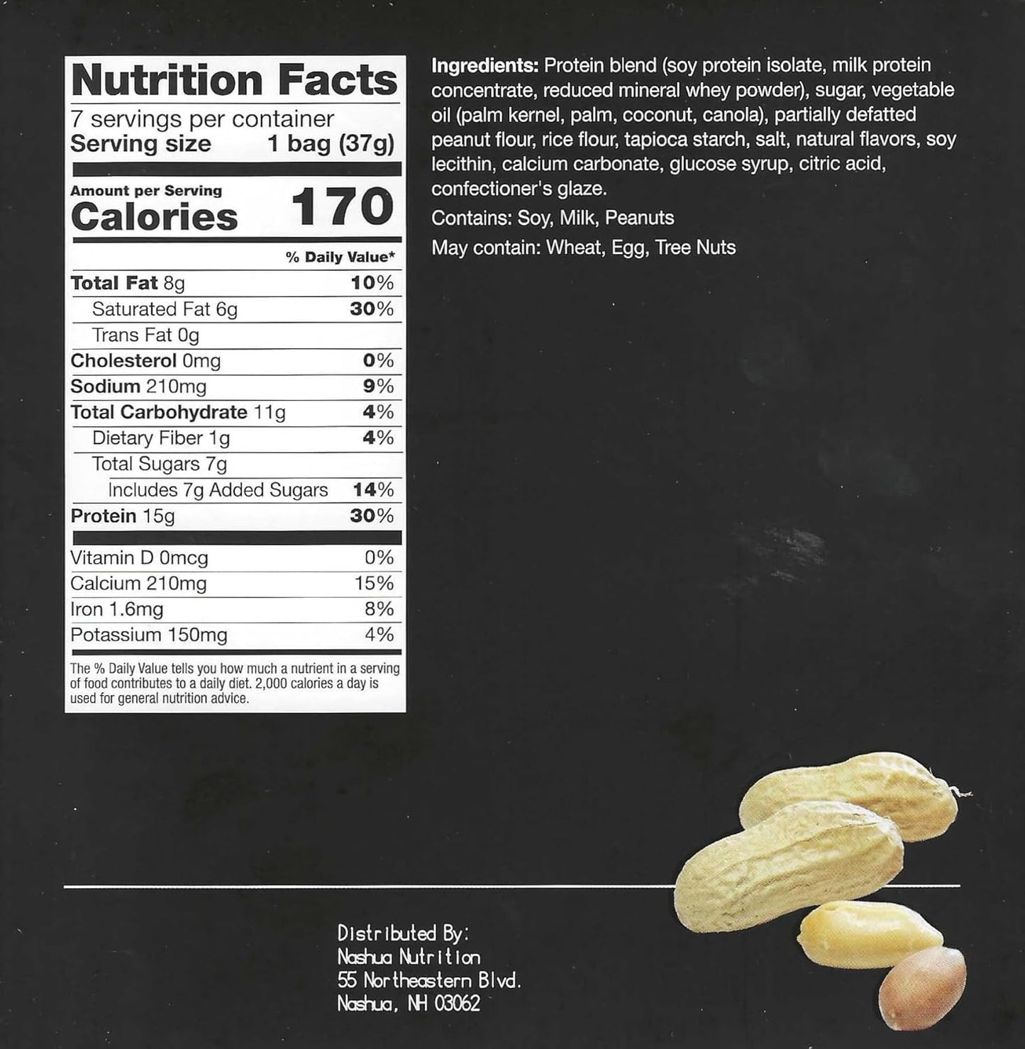 Protein-Rich Peanut Soy Snacks, Low Calorie & Carb, Gluten-Free, KETO & Ideal Protein Diet Friendly, 15g Protein, 7-Pack Box