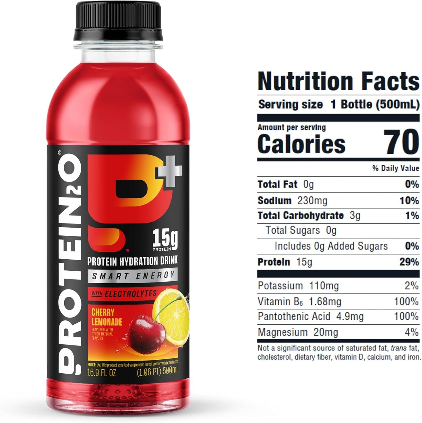 Protein2o Variety Pack with 15g Whey Protein Infused Water, Energizing 16.9oz Bottles (12 Count)