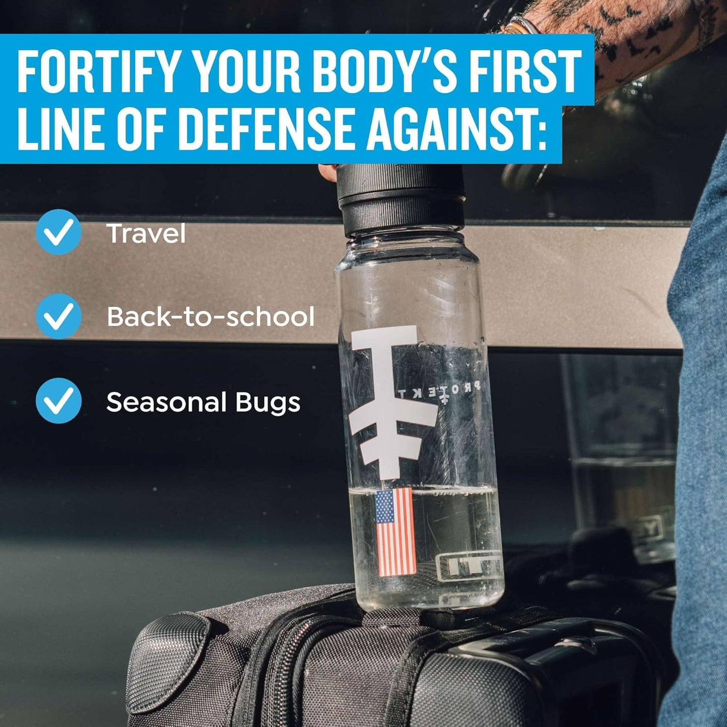 PROTEKT Mixed Berry Liquid Immune Support Supplement with Vitamin C and Zinc - 10ct Sugar-Free Drink Mix for Adults - Immunity Boosters