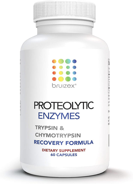 Proteolytic Enzymes Supplement for Tissue Trauma Recovery, Bruising, Swelling | Immune System Support - 60 Capsules