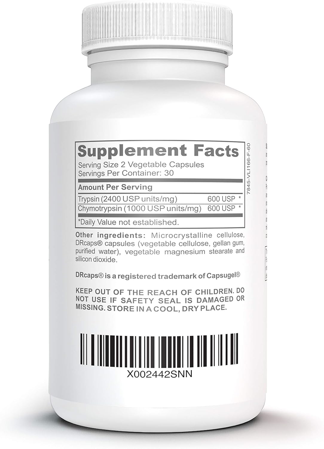 Proteolytic Enzymes Supplement for Tissue Trauma Recovery, Bruising, Swelling | Immune System Support - 60 Capsules