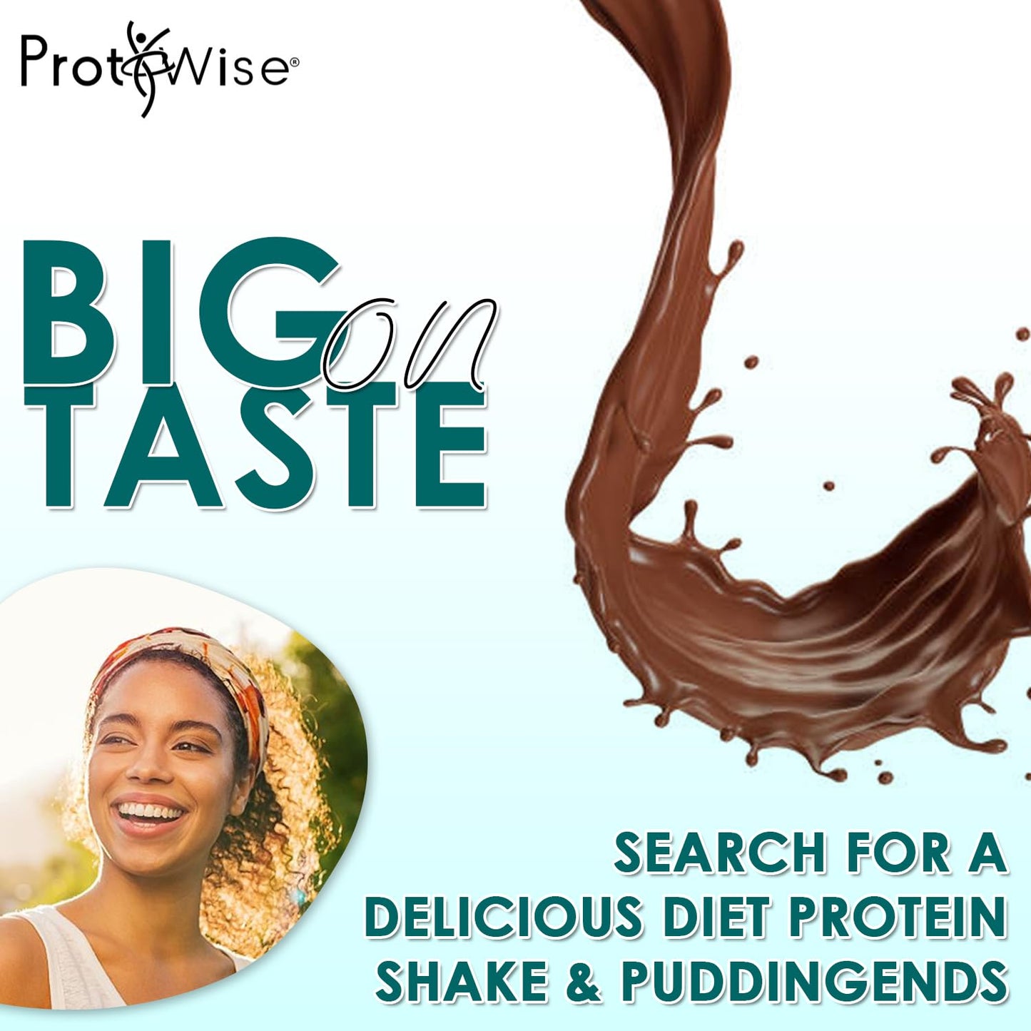 ProtiWise® Chocolate Very High Protein Drink Mix - Meal Replacement for Weight Loss - 35g Protein, Gluten Free Keto Diet - 7/Box