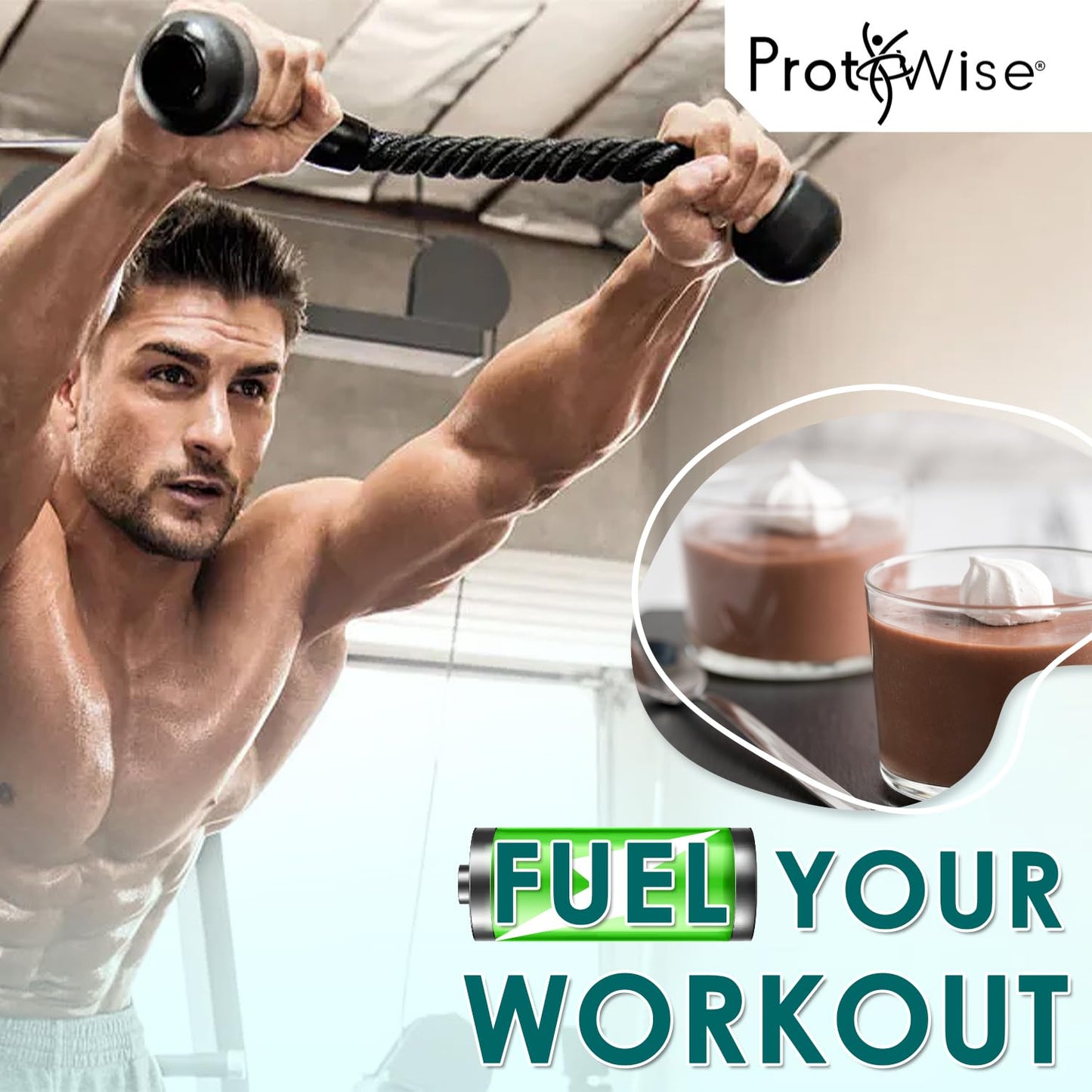 ProtiWise® Chocolate Very High Protein Drink Mix - Meal Replacement for Weight Loss - 35g Protein, Gluten Free Keto Diet - 7/Box