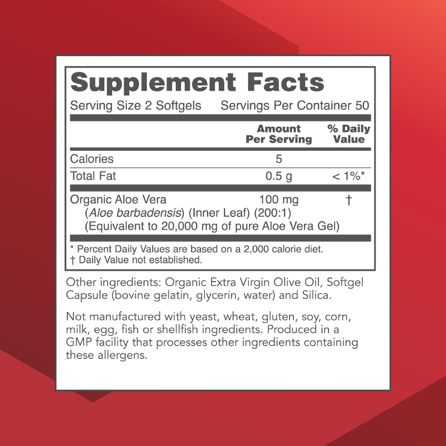 Protocol Aloe Vera Gels - Digestive Supplement with GAGs - Non-GMO & Halal - 100 Softgels - Natural Vitamins & Amino Acids