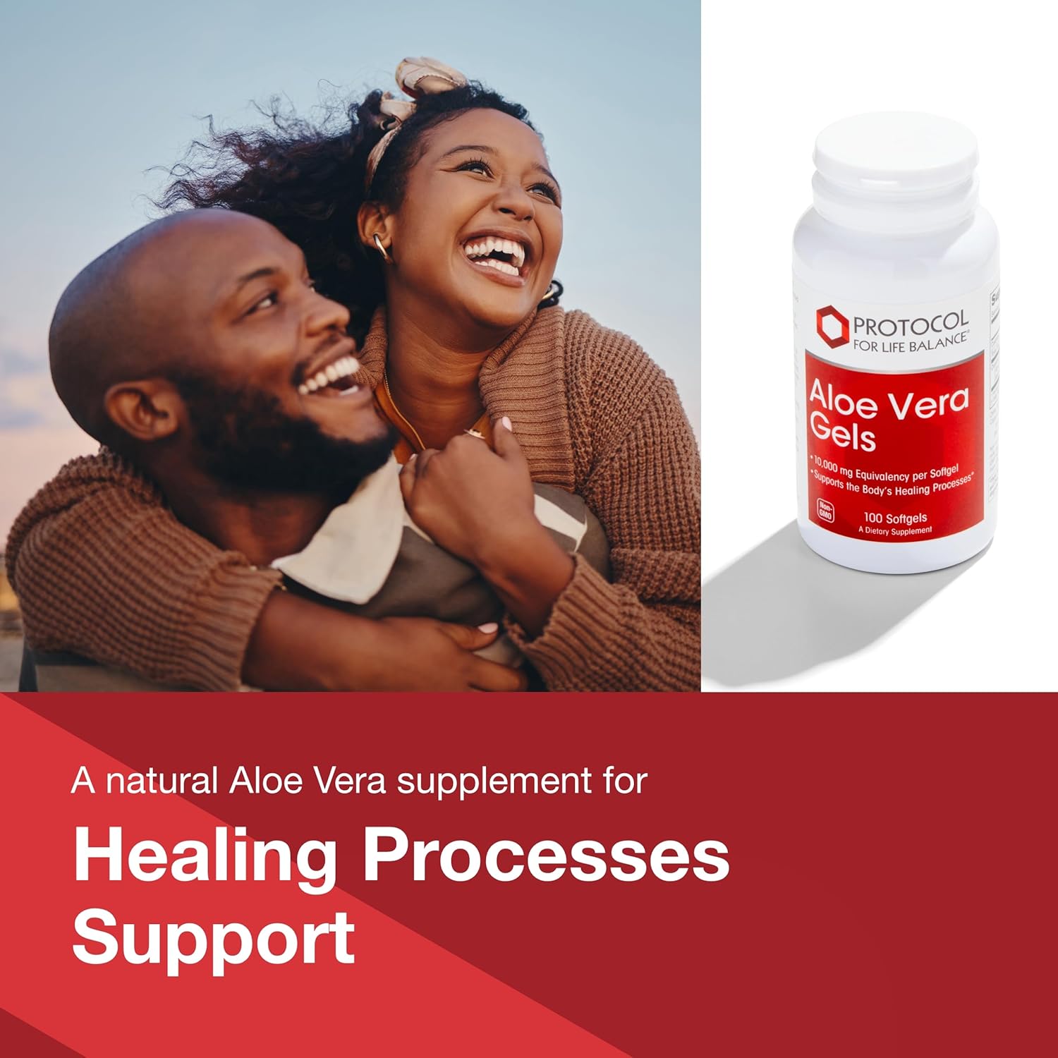 Protocol Aloe Vera Gels - Digestive Supplement with GAGs - Non-GMO & Halal - 100 Softgels - Natural Vitamins & Amino Acids