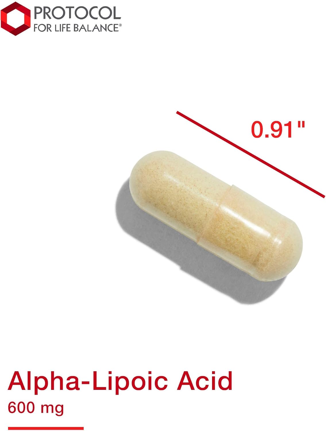 Protocol Alpha Lipoic Acid 600mg with Grape Seed Extract and Bioperine - 60 Vegetarian Capsules