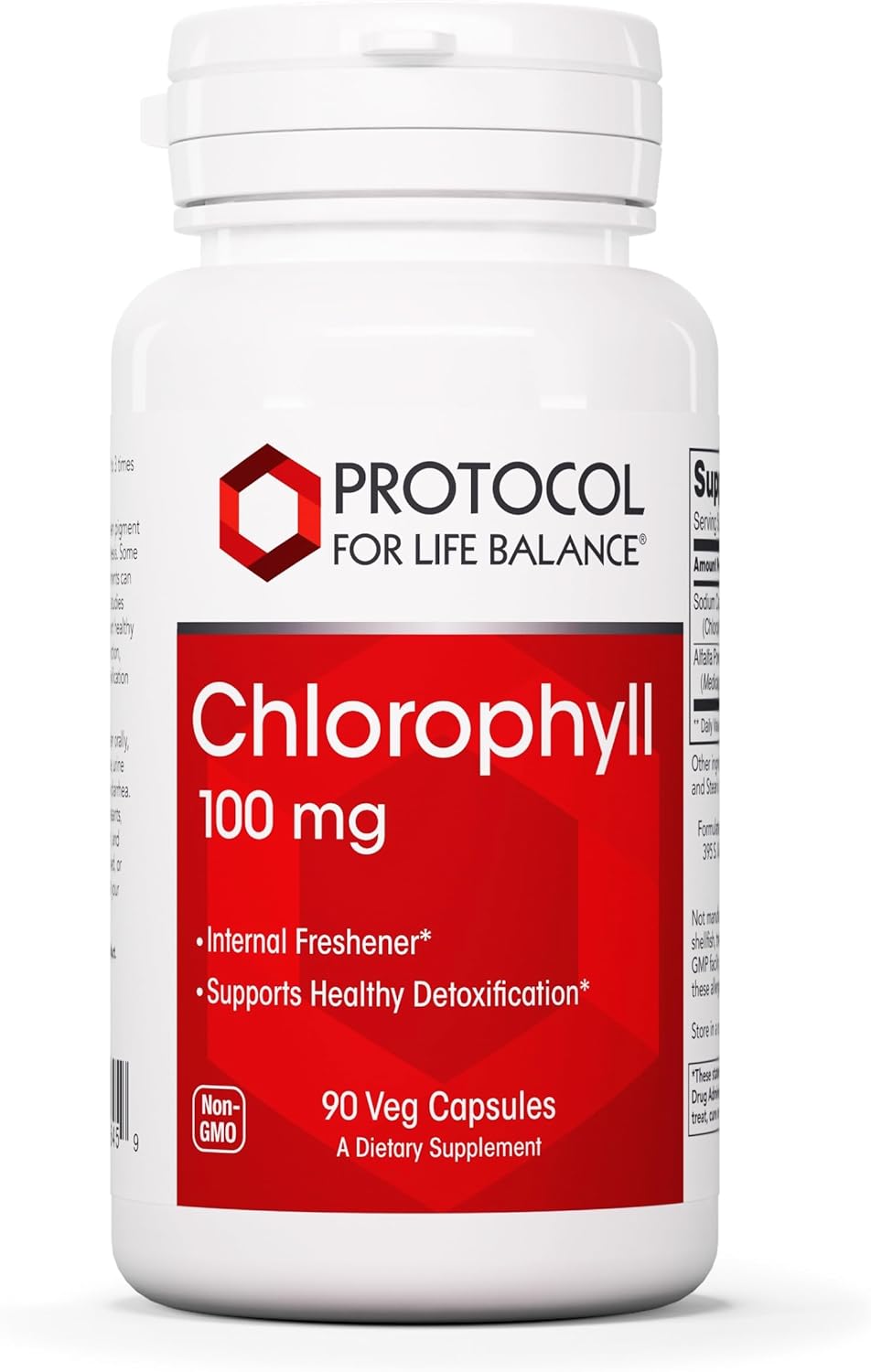 Protocol Chlorophyll Capsules - Supports Detox Cleanse, Liver Health, and Fresh Breath - Non-GMO, Soy Free - 90 Vegetable Capsules