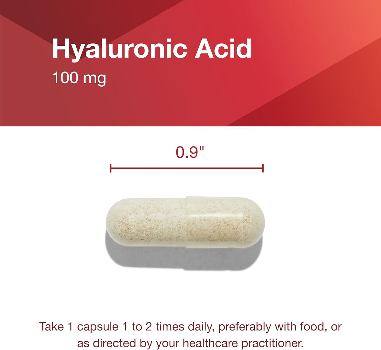 Protocol Hyaluronic Acid Supplement for Skin, Joints, and Eyes - 100mg - Non-GMO & Kosher - 60 Veg Capsules