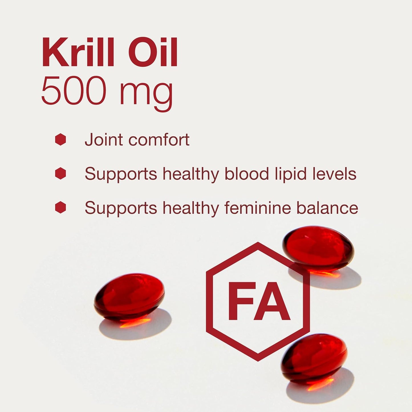 Protocol Krill Oil 500mg Softgels - Omega-3 Supplement with Astaxanthin - Heart, Brain, Joint Support - Non-GMO - 60 Count