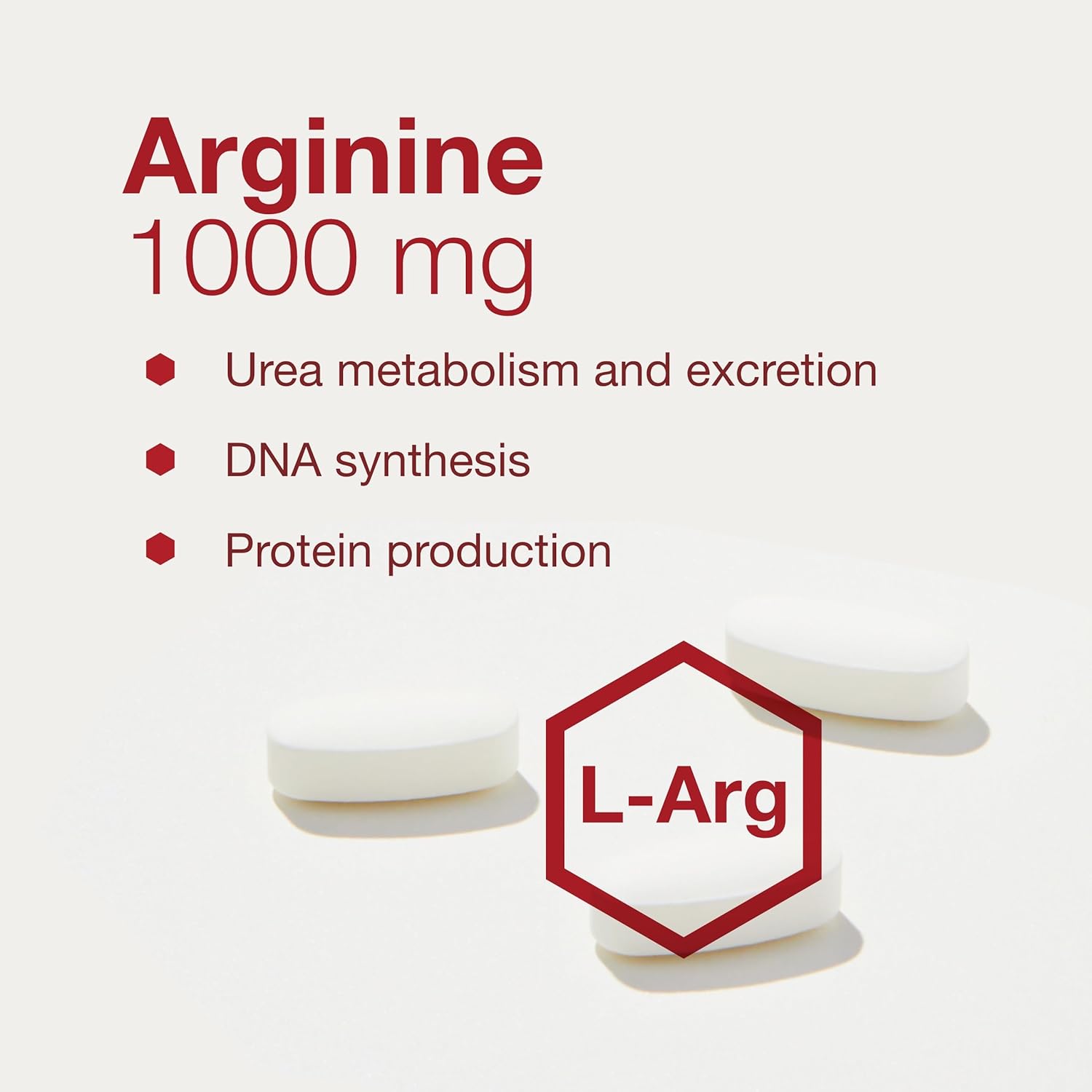 Protocol L-Arginine 1,000mg - Amino Acid Supplement for Urea Detox & Protein Protection - 120 Veg Capsules