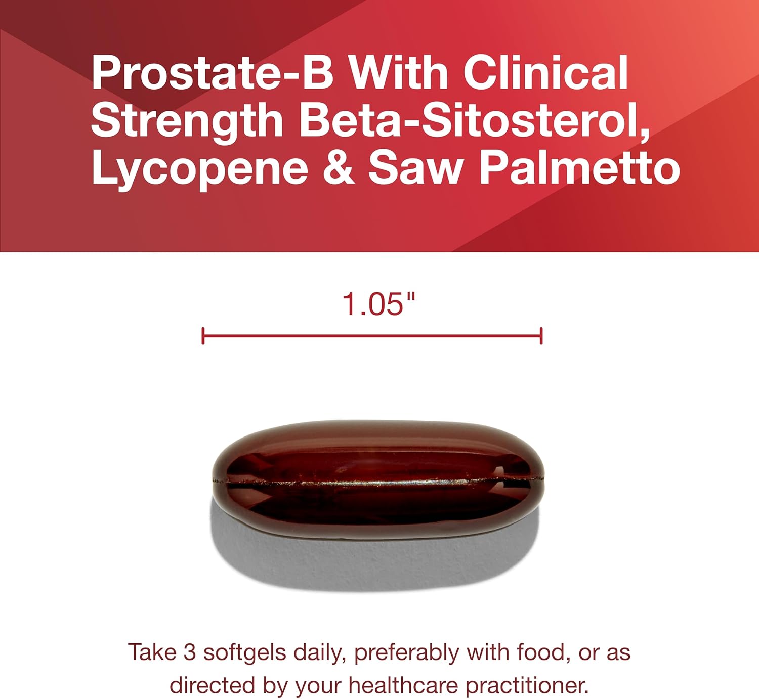 Protocol Prostate-B Clinical Strength Supplement with Beta Sitosterol, Lycopene, Saw Palmetto - 90 Softgels for Men's Prostate Health - Halal & Dairy Free