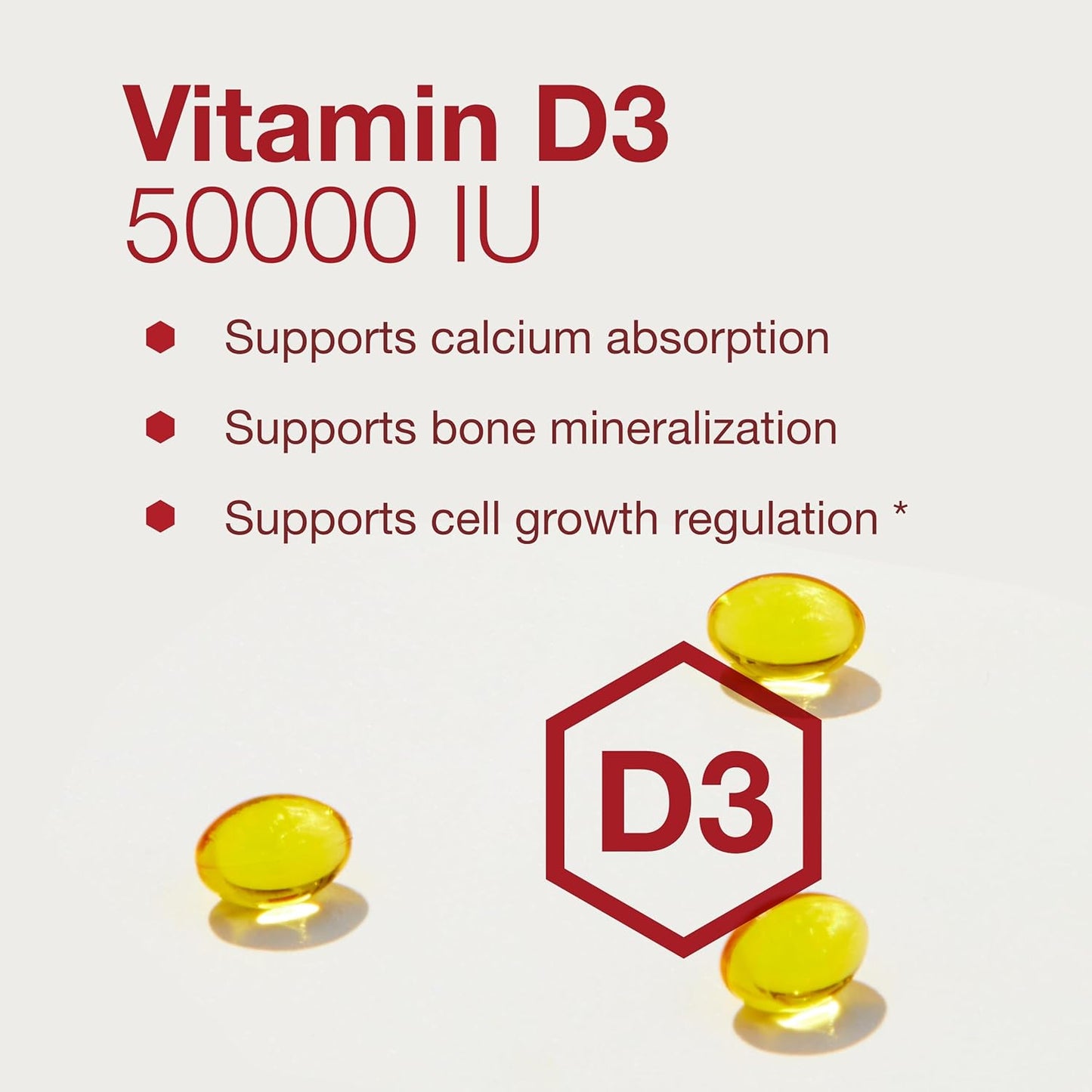 Protocol Vitamin D3 50000 IU Softgels for Immune Support and Bone Health