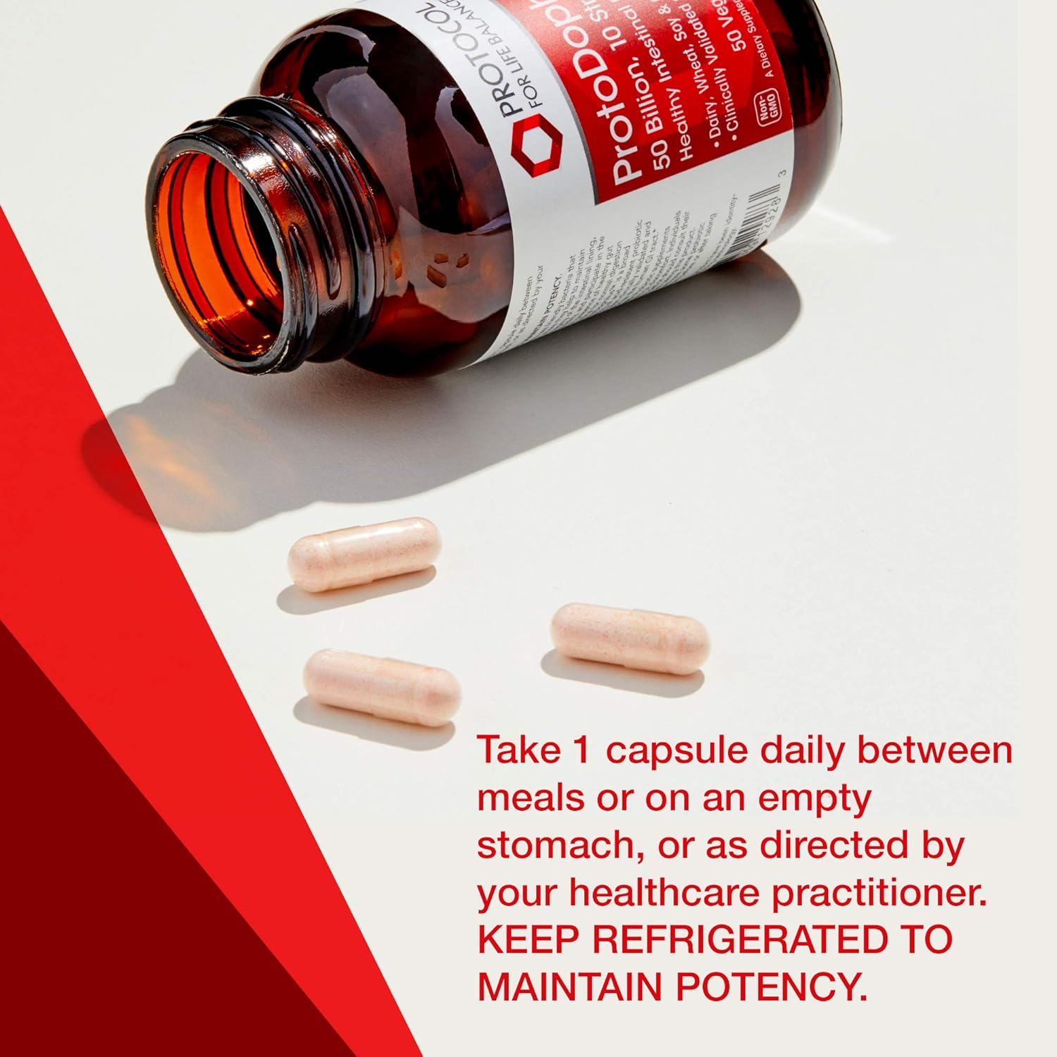 ProtoDophilus - 50 Billion CFU Probiotic Supplement for Digestive and Immune Health - 10 Strains, 50 Veg Capsules