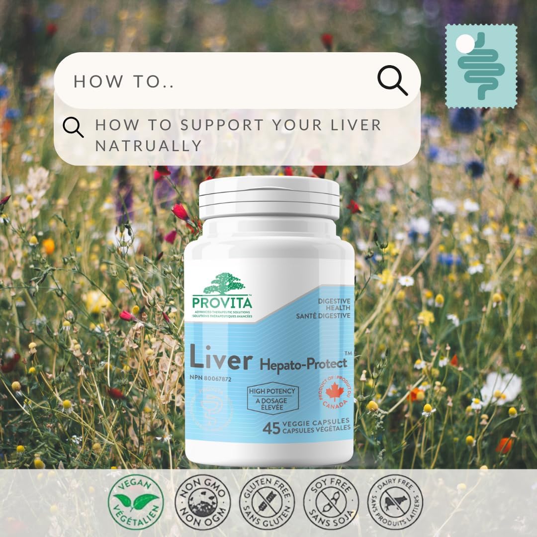 PROVITA Liver Hepato-Protect™ - Vegan Liver Detox Capsules for Regeneration & Protection - Non-GMO Formula with 45 Capsules