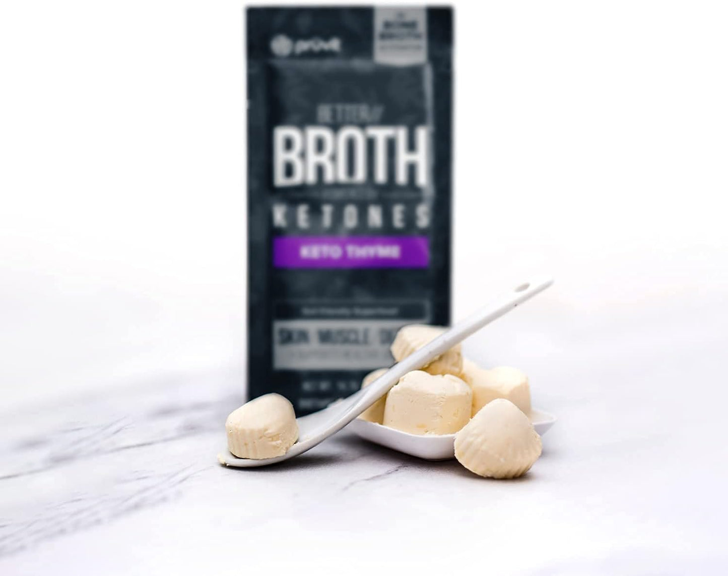 Pruvit Better Broth Keto Thyme for Joint Support, Muscle Recovery, Skin, and Hair - 20 Count Pack