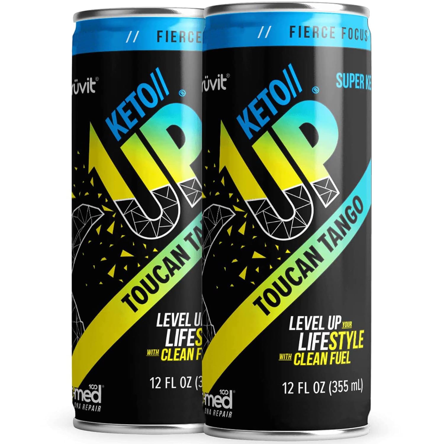 PRÜVIT Toucan Tango Keto//Up® Drink - Ready-to-Drink Ketones for Focus - Men and Women - 12 Pack