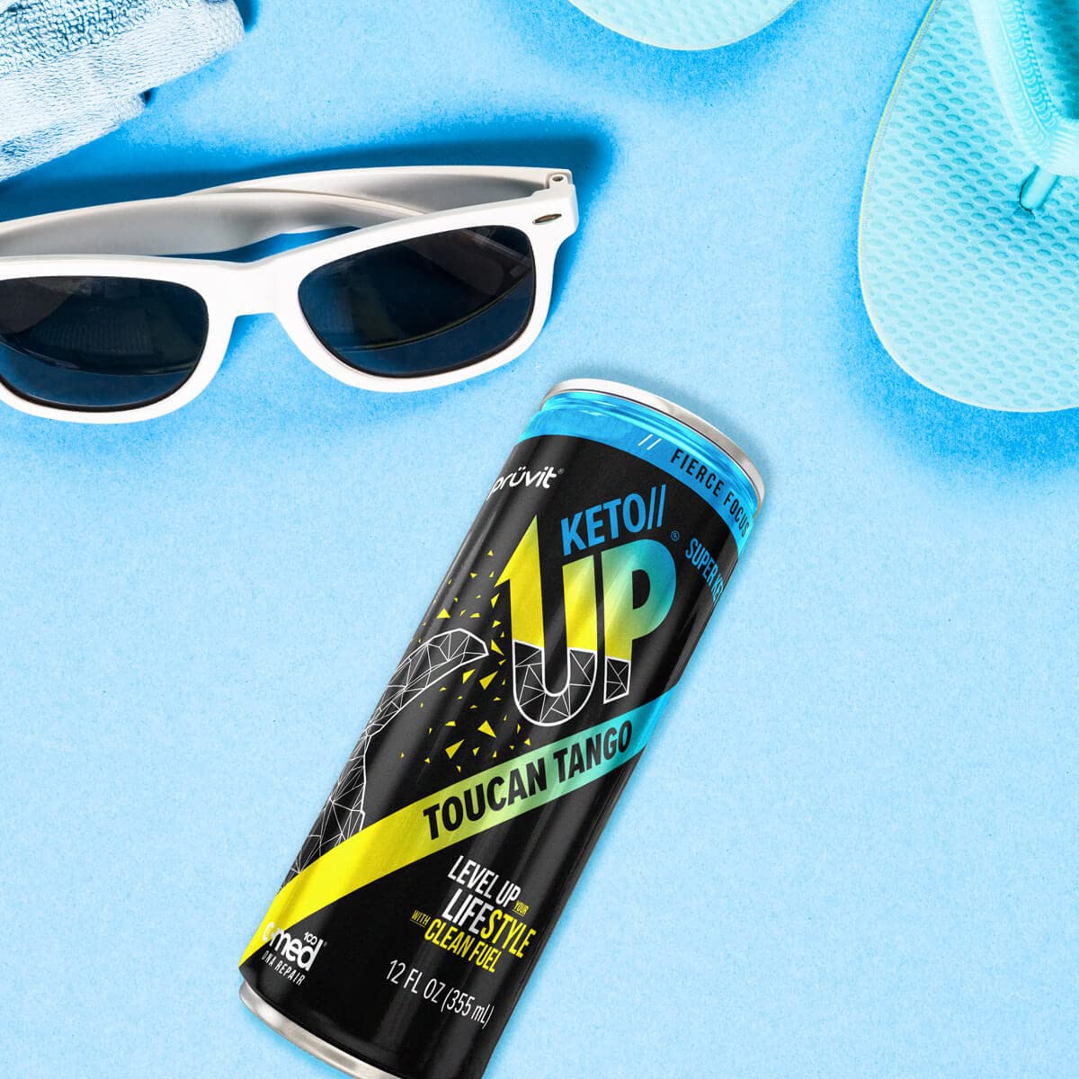 PRÜVIT Toucan Tango Keto//Up® Drink - Ready-to-Drink Ketones for Focus - Men and Women - 12 Pack