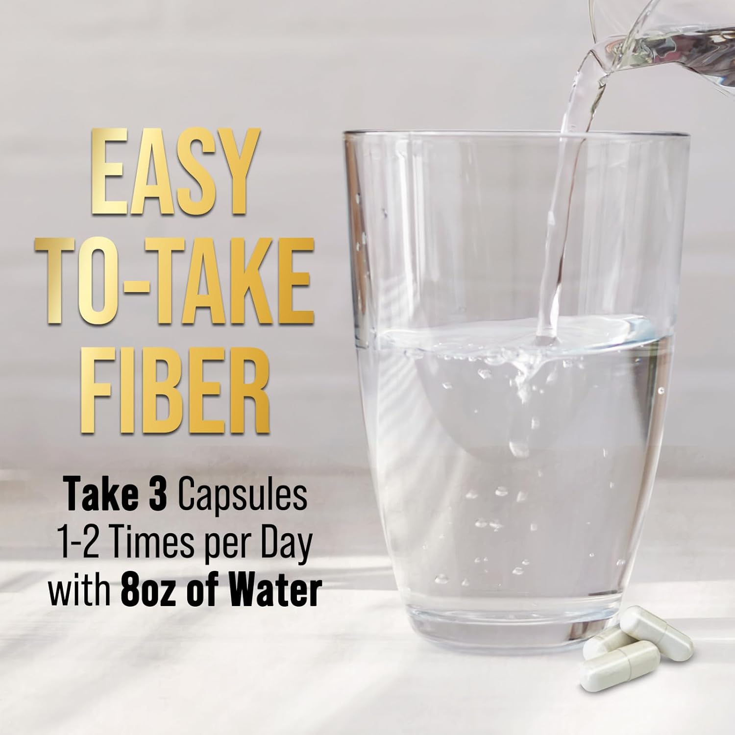 Psyllium Husk Capsules 1500mg - Natural Soluble & Insoluble Fiber Supplement for Digestion & Colon Health - 120 Capsules