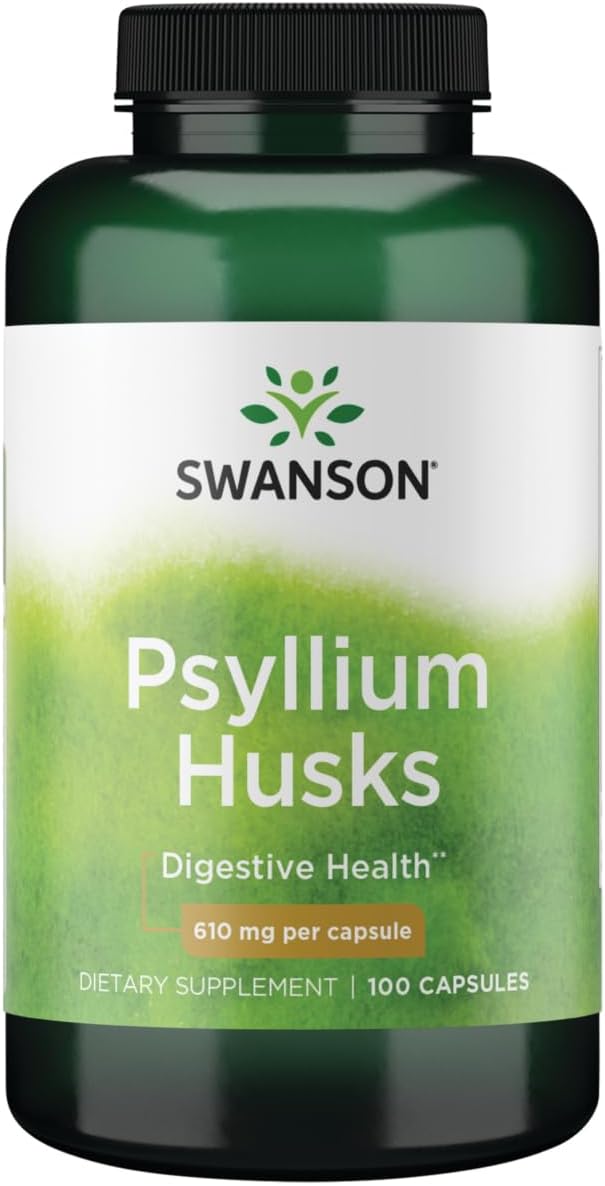 Psyllium Husk Capsules 610mg - 100 Count by Swanson