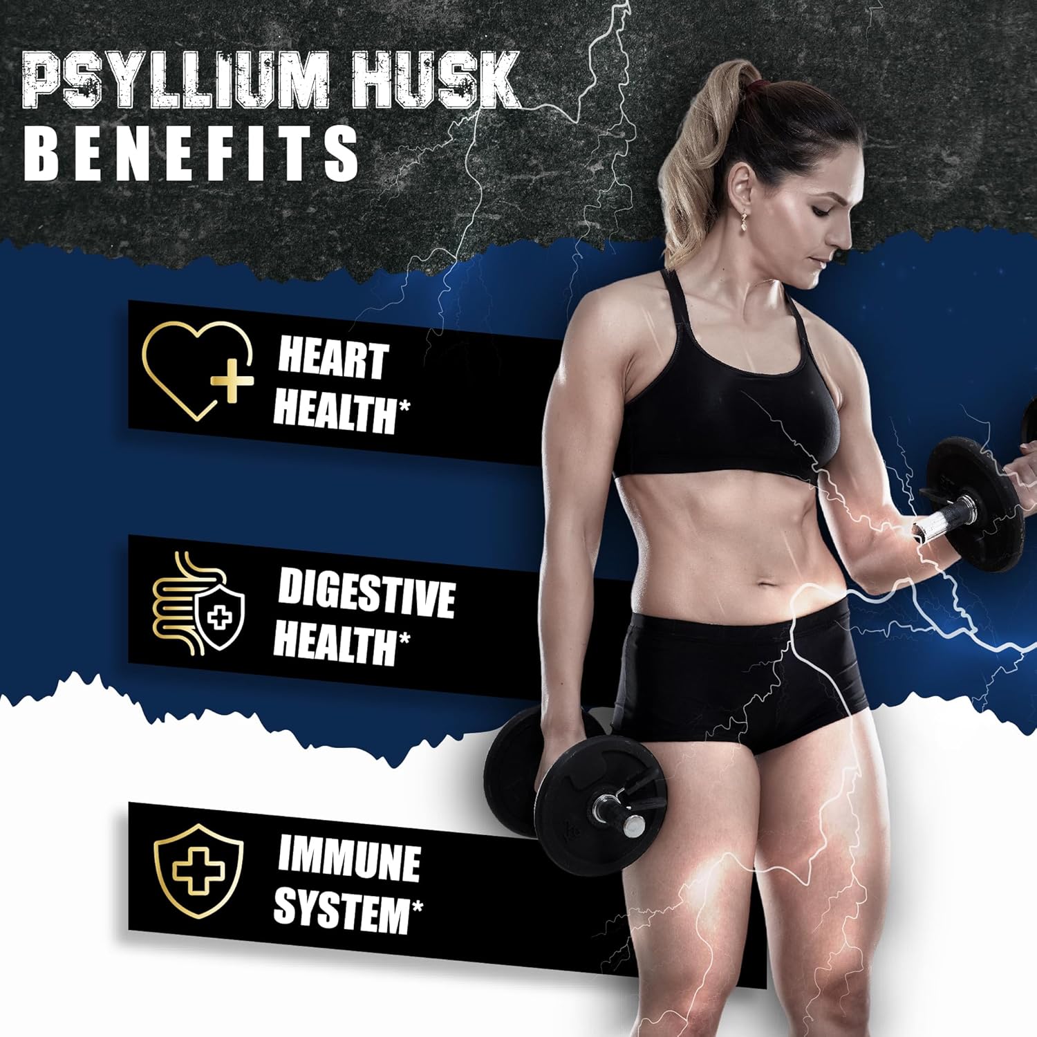 Psyllium Husk Capsules with Fenugreek, Turmeric, Ginger, Black Pepper - 240 Count (4 Month Supply)