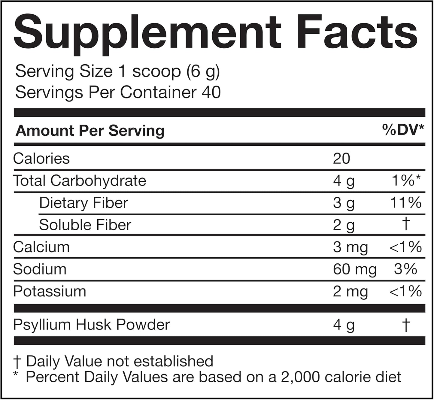 Psyllium Husk Fiber Daily Digestion Supplement for Appetite Control - Gluten Free, Plant Based, Keto & Paleo Friendly - Mixed Berry - 40 Servings