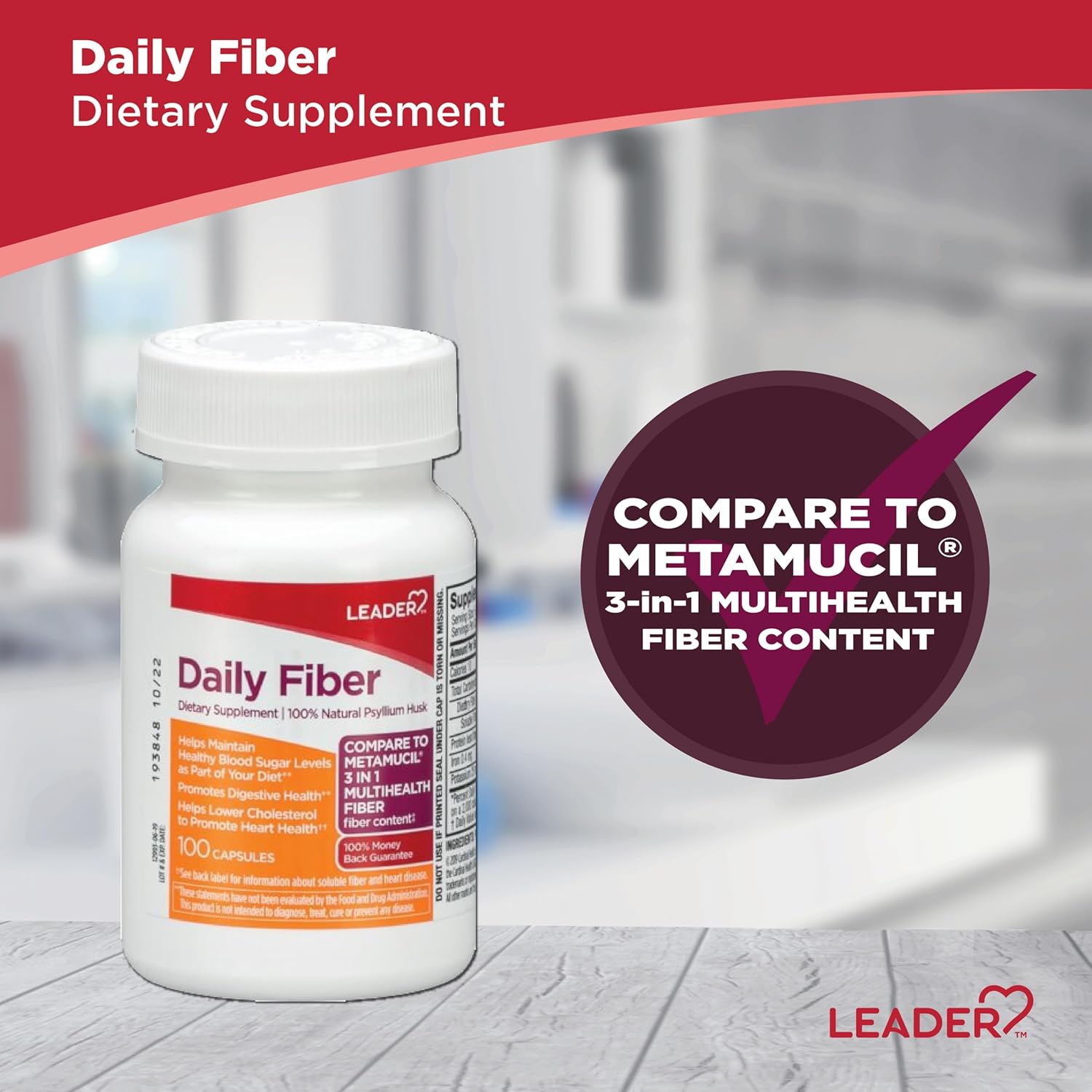 Psyllium Husk Powder Supplement for Digestive Health - 100% Natural, Plant Based Fiber Capsules, Comparable to Metamucil Multihealth