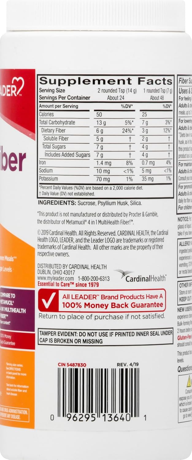 Psyllium Husk Powder Supplement for Digestive Health - 100% Natural, Plant Based Fiber - Gluten Free, Non-GMO - 13 OZ