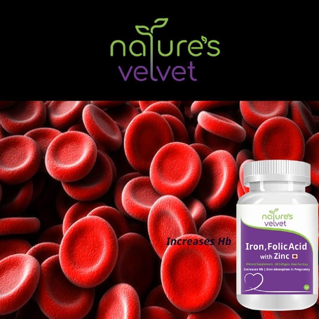 Pub Lifecare Iron & Folic Acid with Zinc Softgels for Pregnancy Support - 60 Count