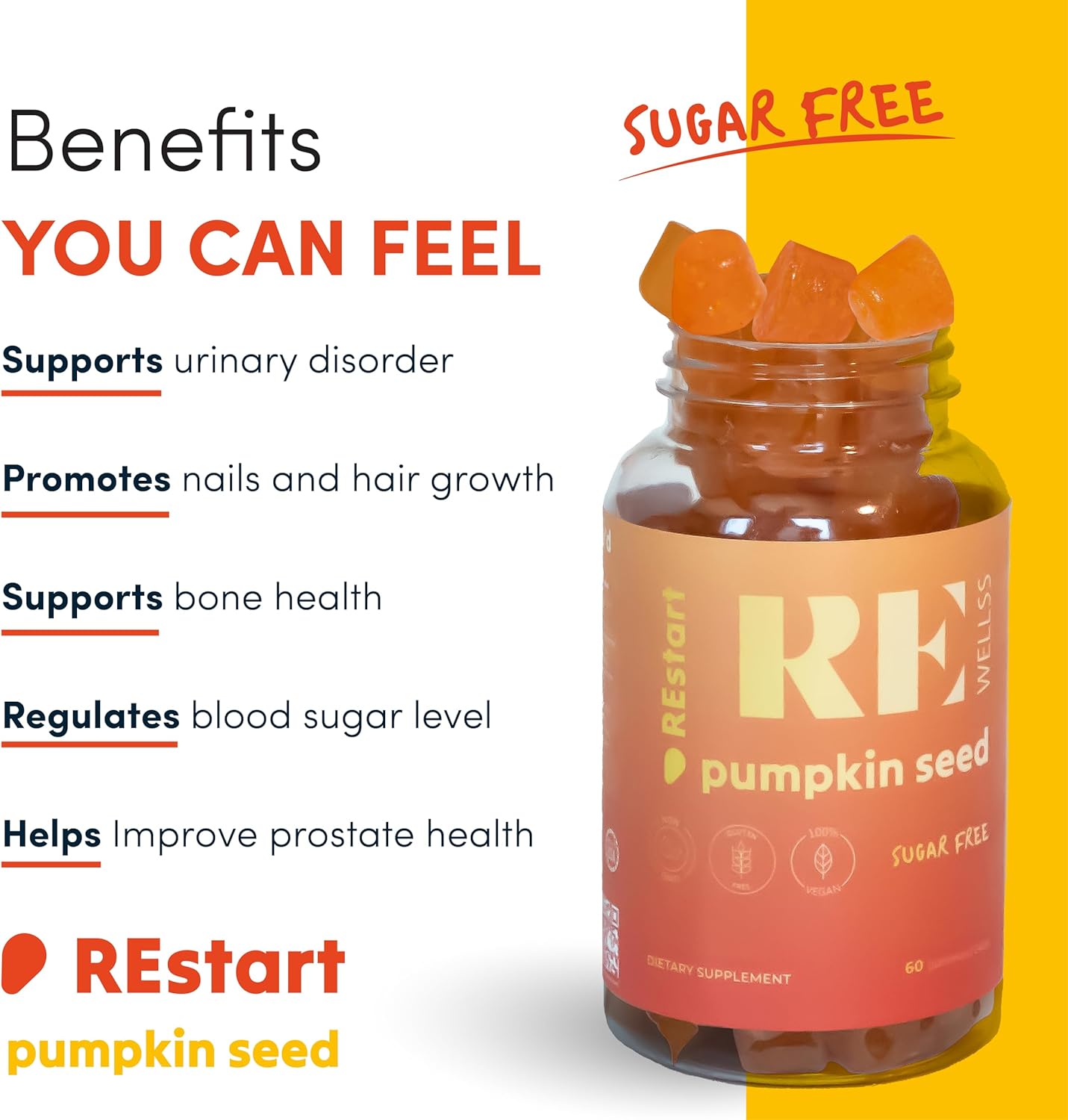 Pumpkin Seed Oil Gummies 4,000mg - Sugar Free Non-GMO Supplement for Hair Growth & Prostate Health