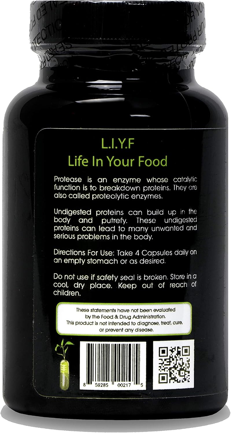 PuraDyme Protease Enzyme Supplement - 180 Capsules for Digestive Support