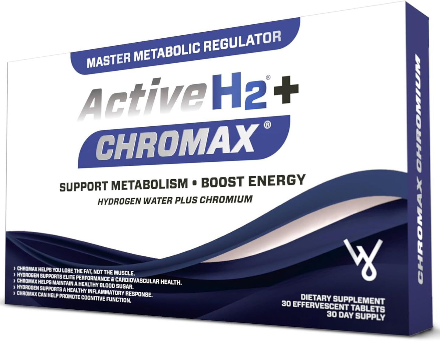 Purative Active H2+ Chromax Tablets - Boost Metabolism and Fitness with Hydrogen and Chromium - 30 Tablets