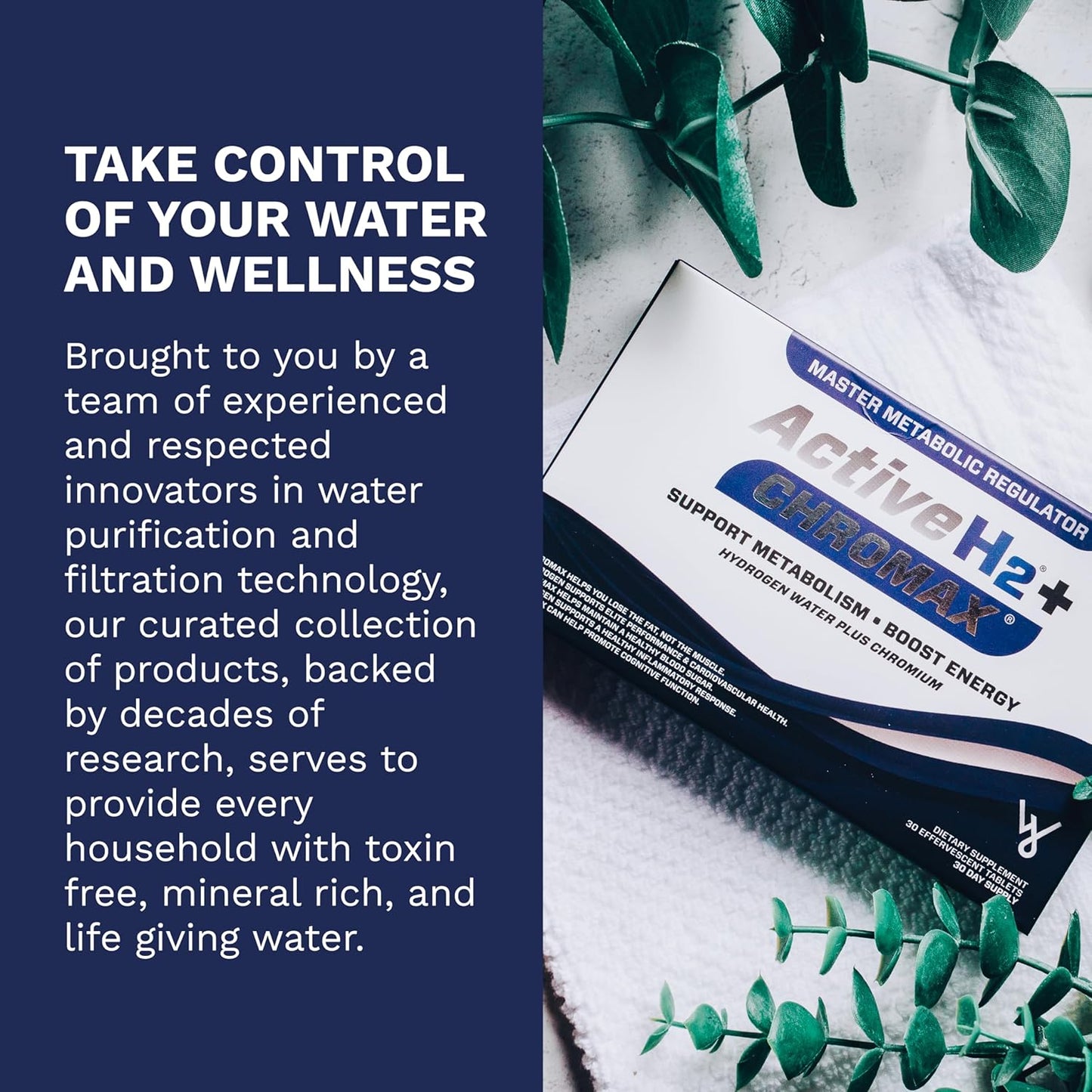 Purative Active H2+ Chromax Tablets - Boost Metabolism and Fitness with Hydrogen and Chromium - 30 Tablets