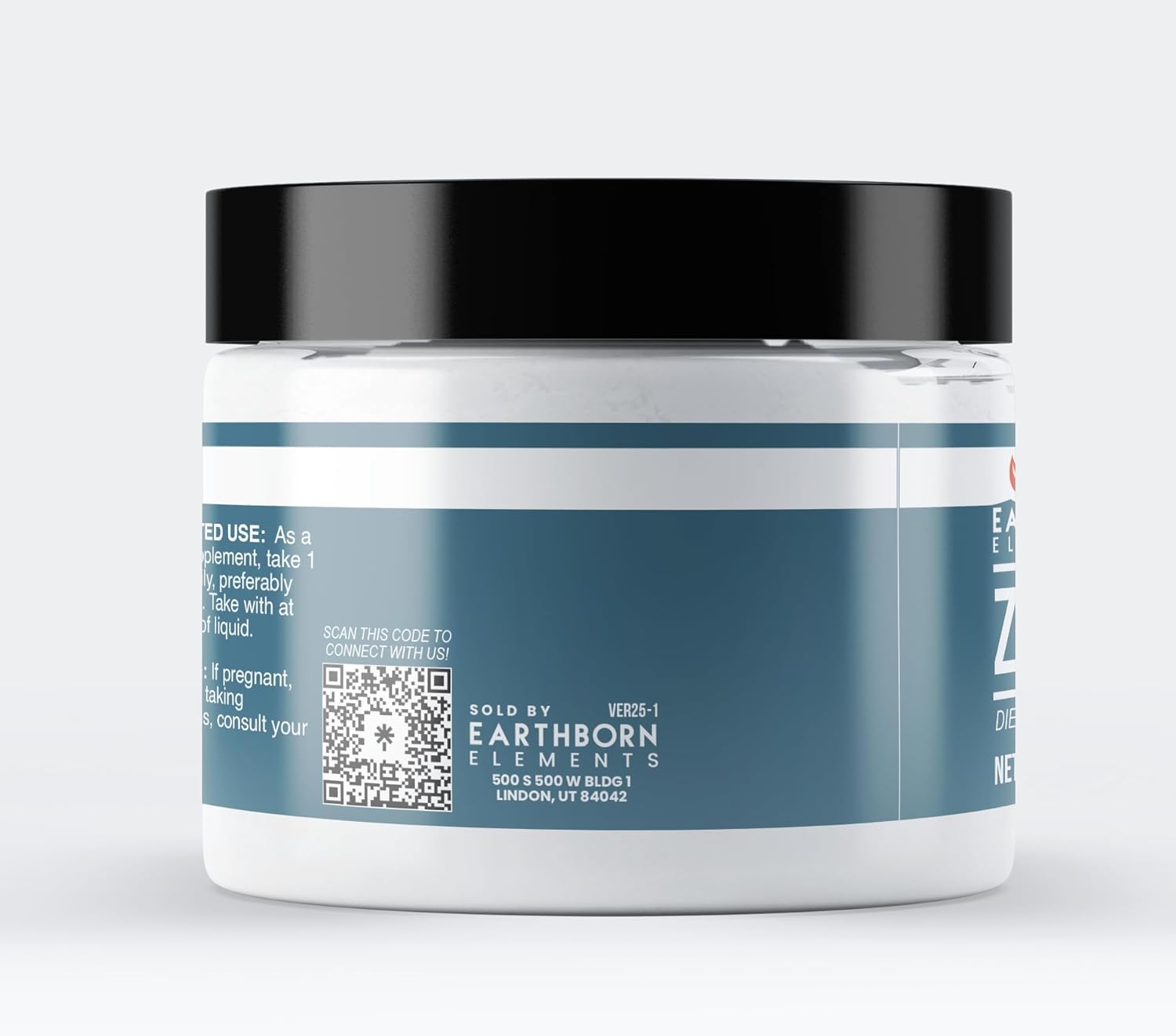 Pure 3 oz Zinc Gluconate Supplement - Earthborn Elements, No Fillers, Additives - High Quality Formula