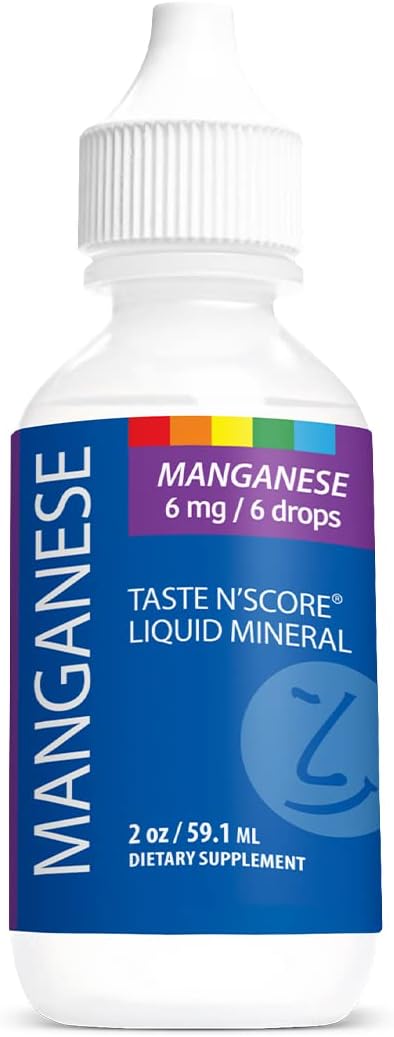 Pure 6mg Liquid Ionic Manganese Supplement with Taste and Scoring System - 118 Servings