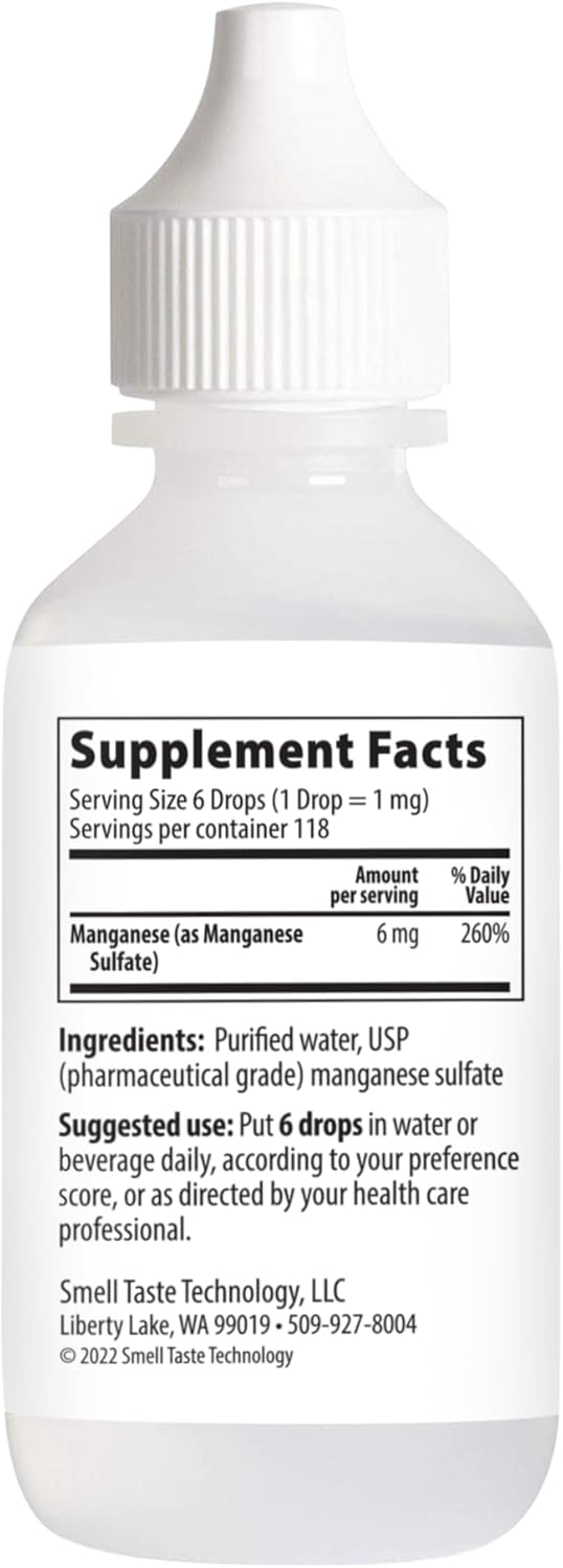 Pure 6mg Liquid Ionic Manganese Supplement with Taste and Scoring System - 118 Servings