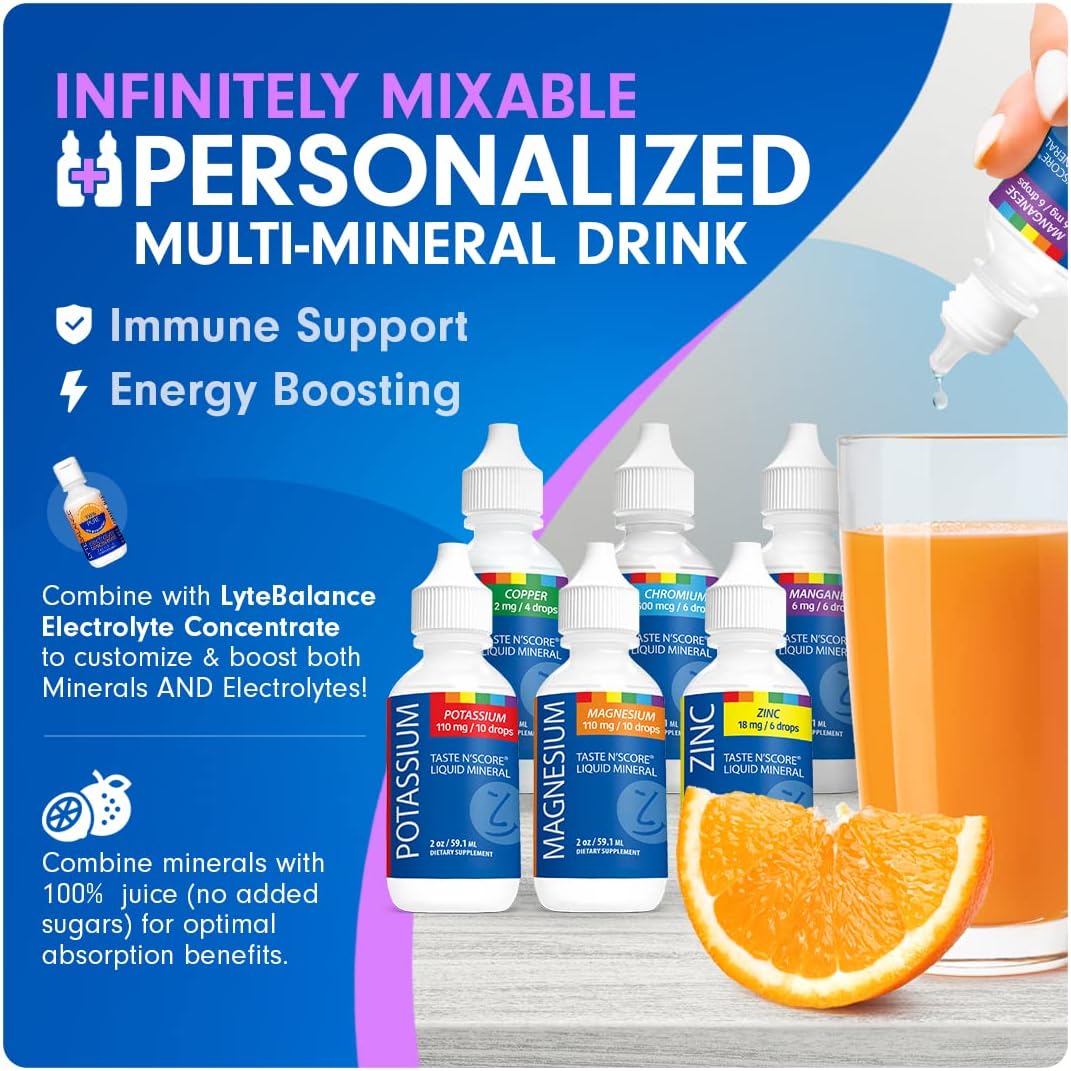 Pure 6mg Liquid Ionic Manganese Supplement with Taste and Scoring System - 118 Servings