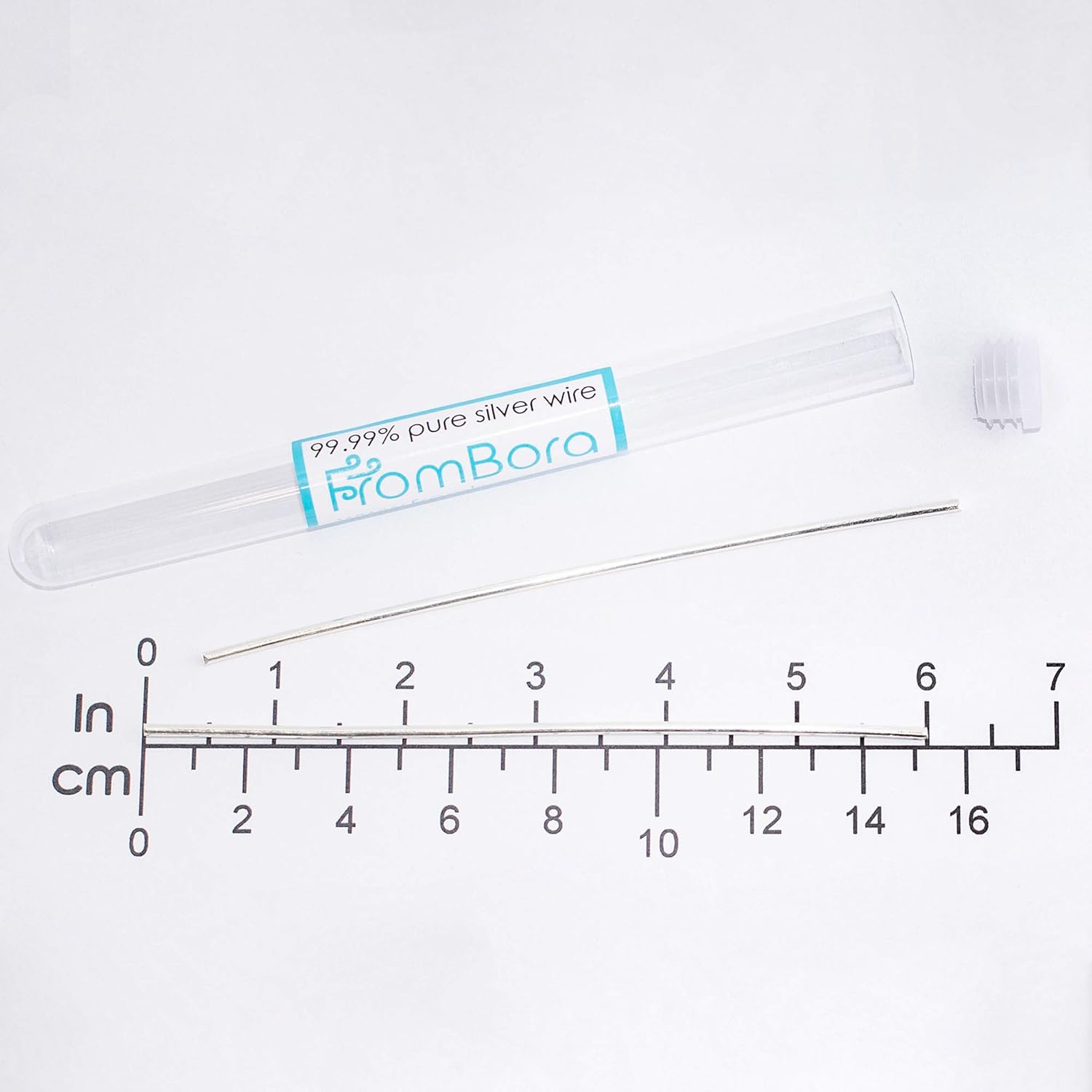 Pure 99.99% Silver Wire Pair for Colloidal Silver Generation | 9999 Certificate | 12 Gauge 6" | FromBora Silver Generator Wire