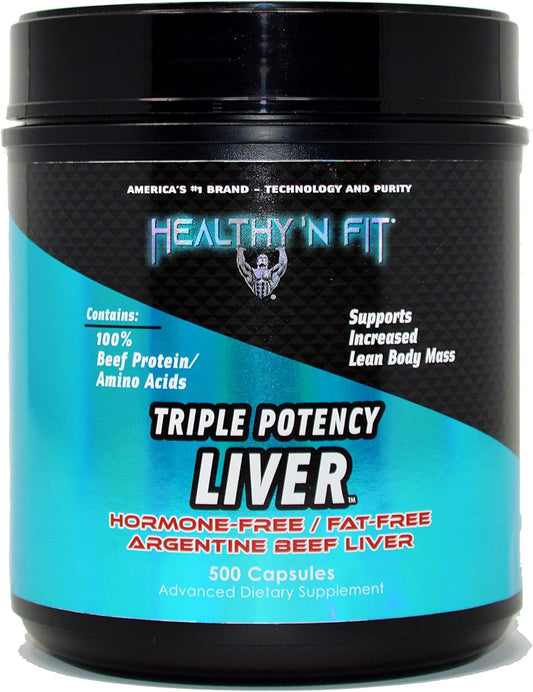 Pure Argentine Desiccated Beef Liver Capsules - 500 Capsule Mega-Value. Triple Potency Liver Supplement, Hormone Free, Pasture Raised, No Fillers.