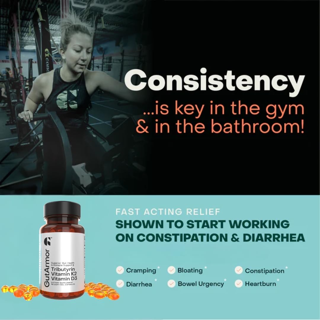 Pure Butyrate & Vitamin D3 + K2 Softgels for Gut, Heart, and Immune Health | 60 Capsules | 2 Month Supply